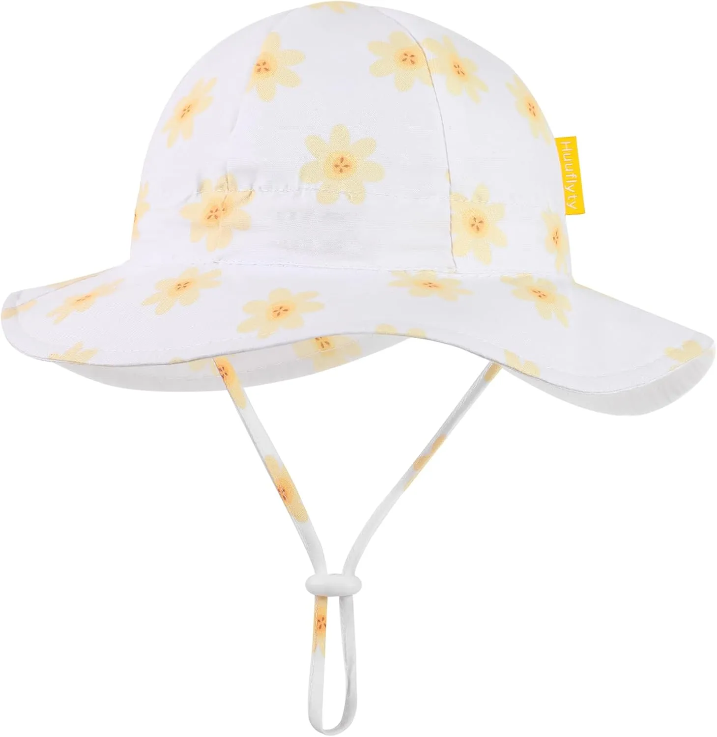 Baby Girl Sun Hat with Wide Brim Bucket Hats Adjustable Floppy Sun Hat with 50  UPF Protection for Toddler Girls