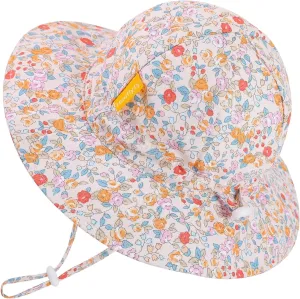 Baby Girl Sun Hat with Wide Brim Bucket Hats Adjustable Floppy Sun Hat with 50  UPF Protection for Toddler Girls