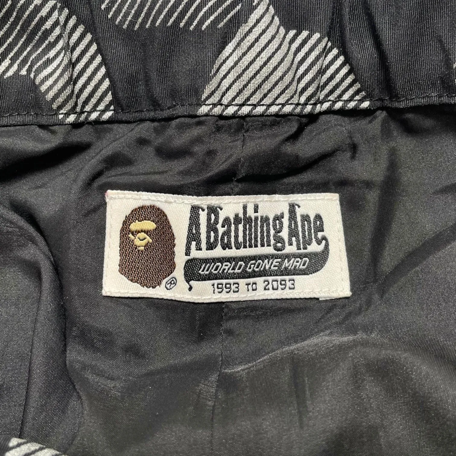 BAPE Reflection Camo Track Pants Black Pre-Owned