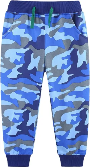 Boy's Camouflage Sweatpants Sports Pants Kids Athletic Sweat Pants Basic Jogger Track Pants with Pockets
