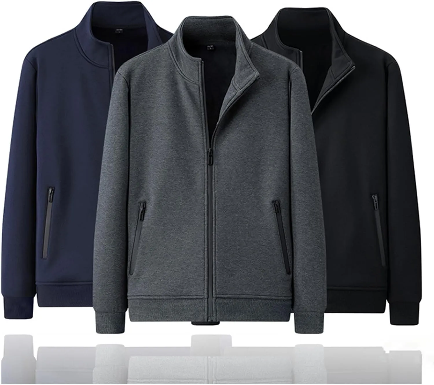 Custom Fleece Hoodie Jacket Personalized Full-Zip Sweatshirts for Men Women Warm Coat With Pocket
