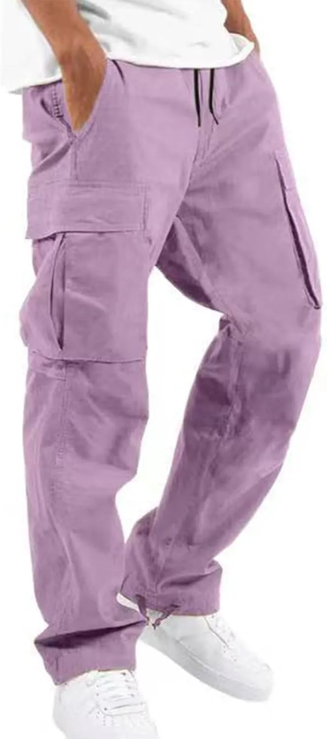 FONMA Work Pants for Men Hiking Pants Work Hiking Pants Stretch Tactical Pants Joggers Outdoor Travel Pant with Multi Pockets