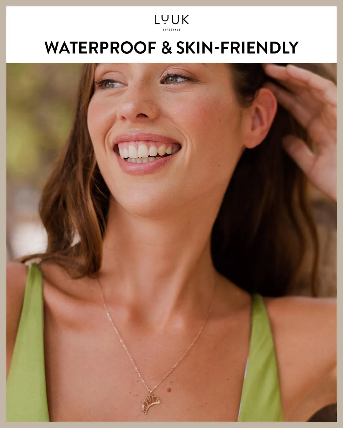 LUUK LIFESTYLE stainless steel necklace with pendant, 50cm adjustable chain length, simple design, gift idea for women