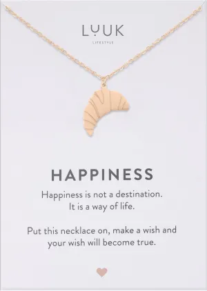 LUUK LIFESTYLE stainless steel necklace with pendant, 50cm adjustable chain length, simple design, gift idea for women