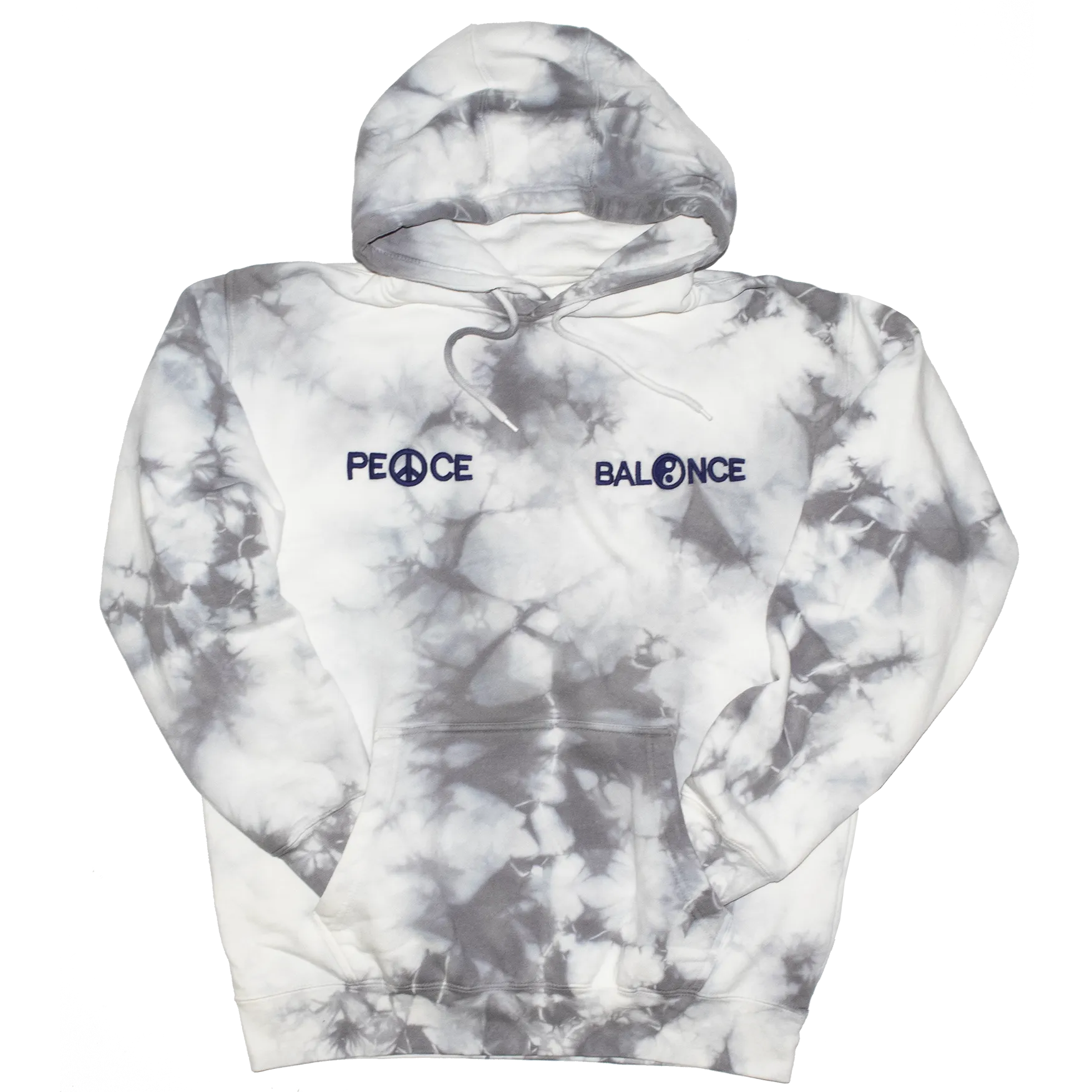 Peace Balance Embroidered Tie-Dye Hoodie