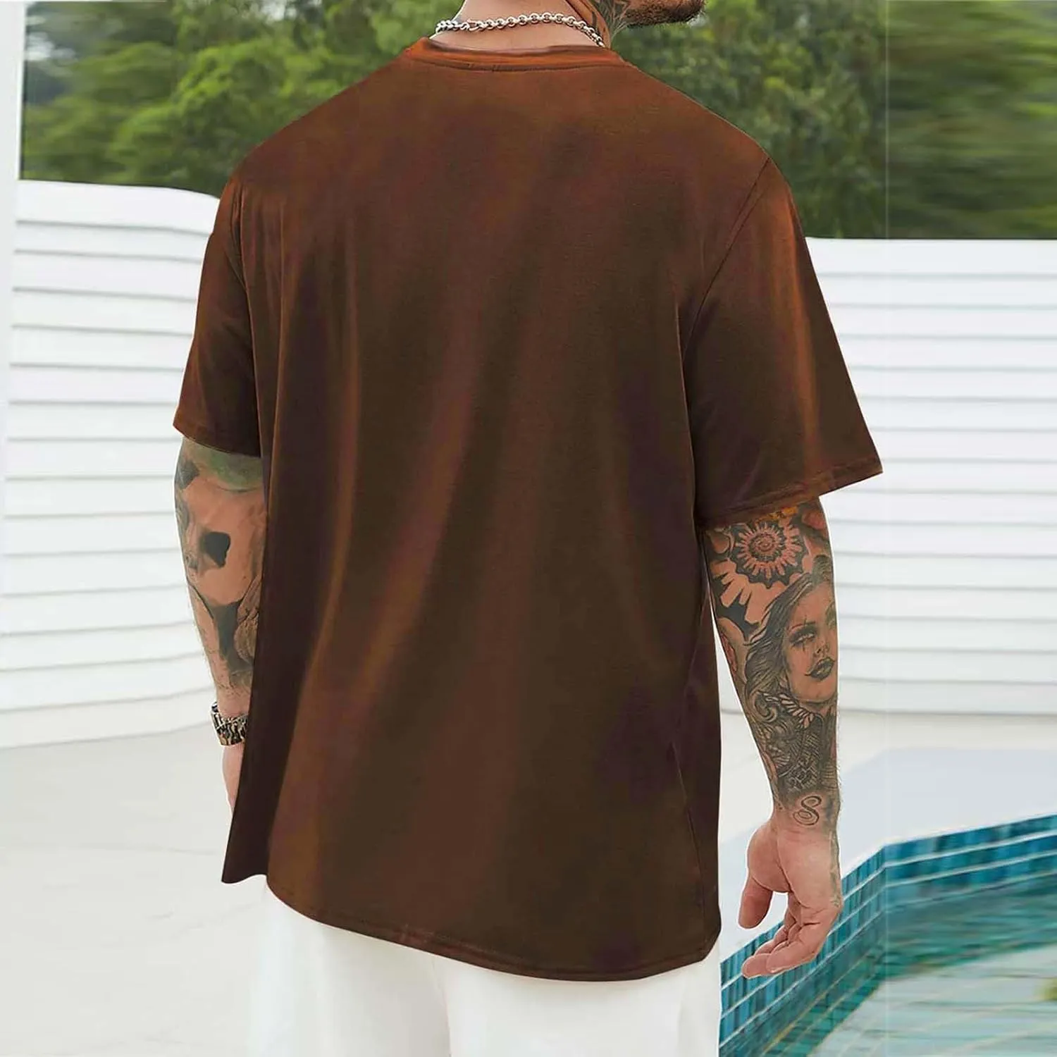 Shirts for Men 2024 Fashion Short Sleeve Crewneck Shirt Causal Graphic Tee Shirts Summer Beach Gym Workout Tee Tops