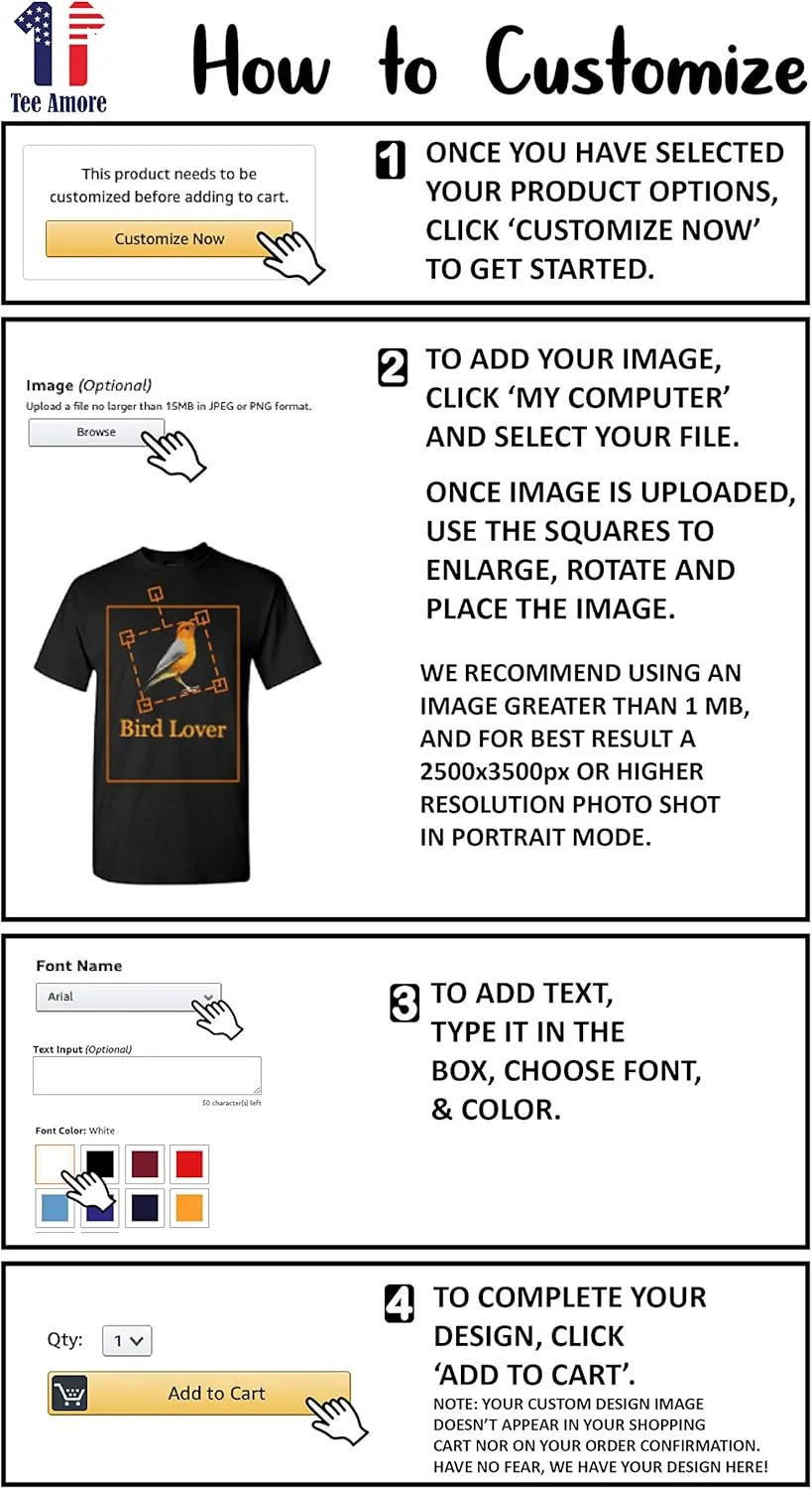 TEEAMORE Custom Crewneck Sweatshirt Add Your Own Design Personalized Text for Men Women