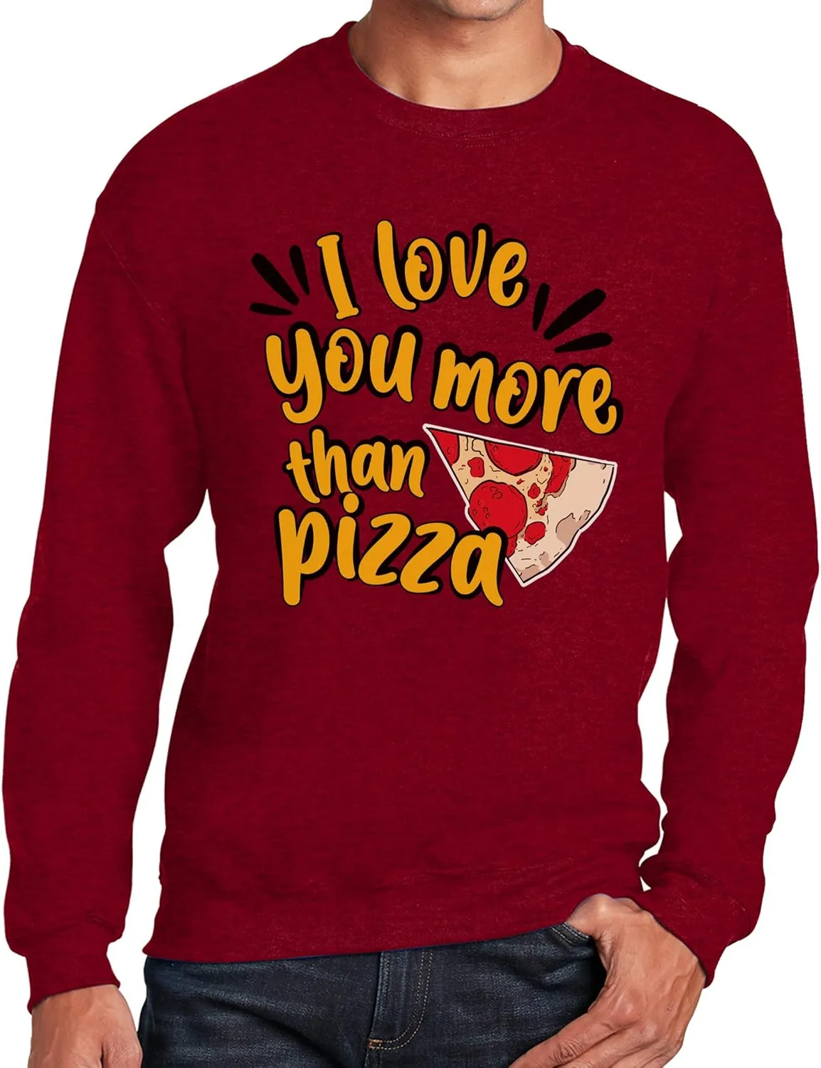 TEEAMORE Custom Crewneck Sweatshirt Add Your Own Design Personalized Text for Men Women
