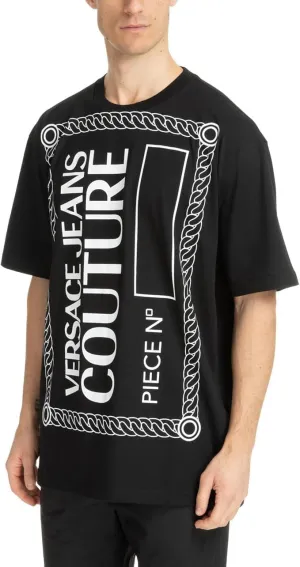 Versace Jeans Couture Black Graphic Logo T-Shirt – Statement Streetwear Edge-