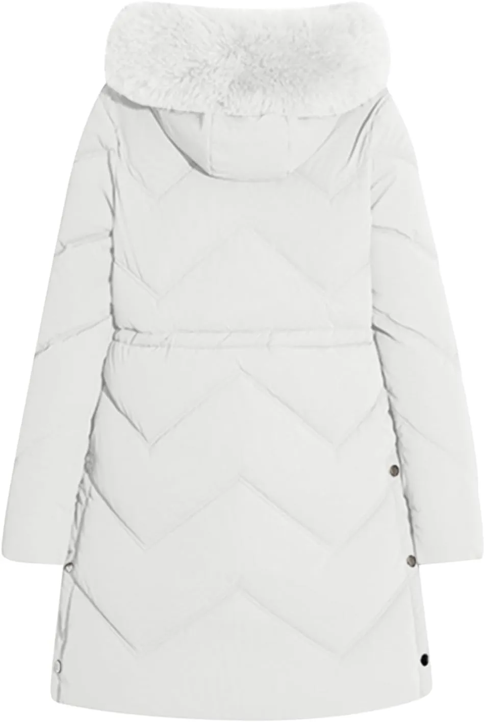 Womens Long Quilted Jackets Plus Size Thicken Winter Coats Hooded Lightweight Puffer Jackets Warm Down Coats Outerwear